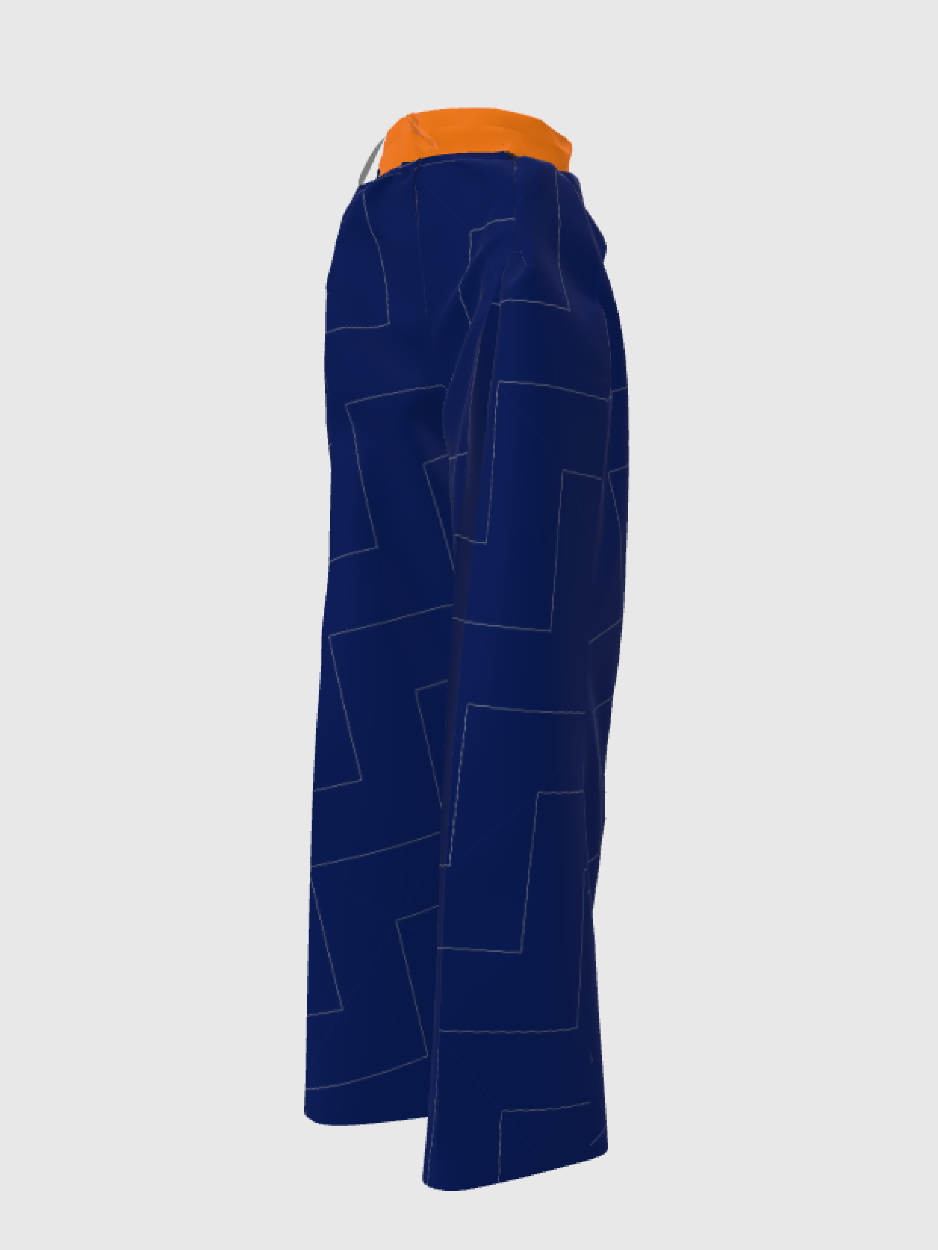 Cupro Pants - Orange & Blueberries Block