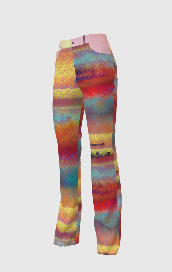 Abstract Gradient Slim Pants