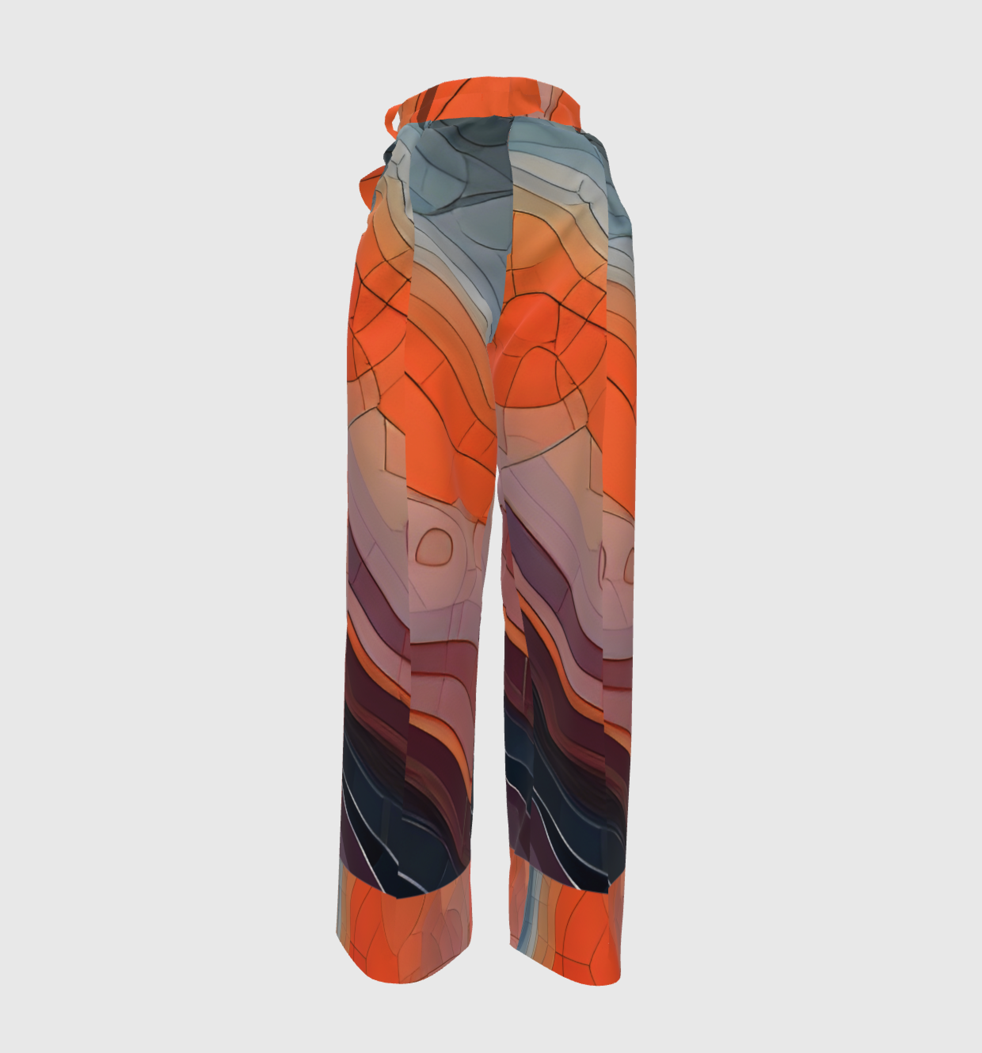 Full Leg Pleated Pant Red SD City Map