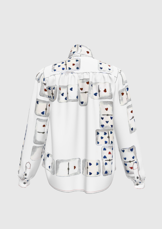 Domino Bow Blouse