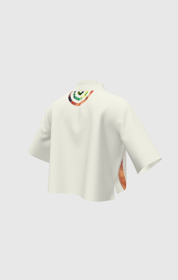 Running Track Rings Crop Polo Shirt