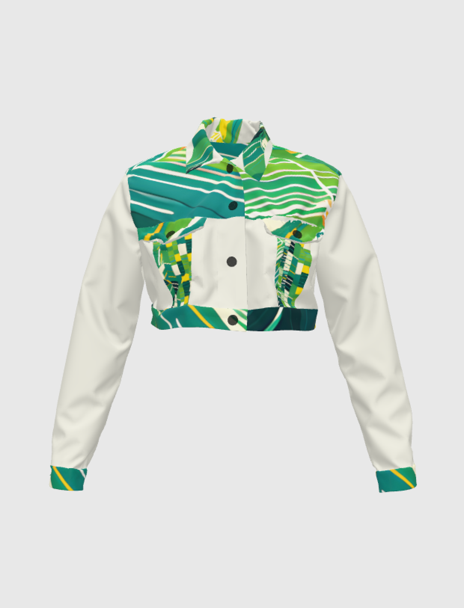 Countryside Cropped Jean Jacket Satellite View