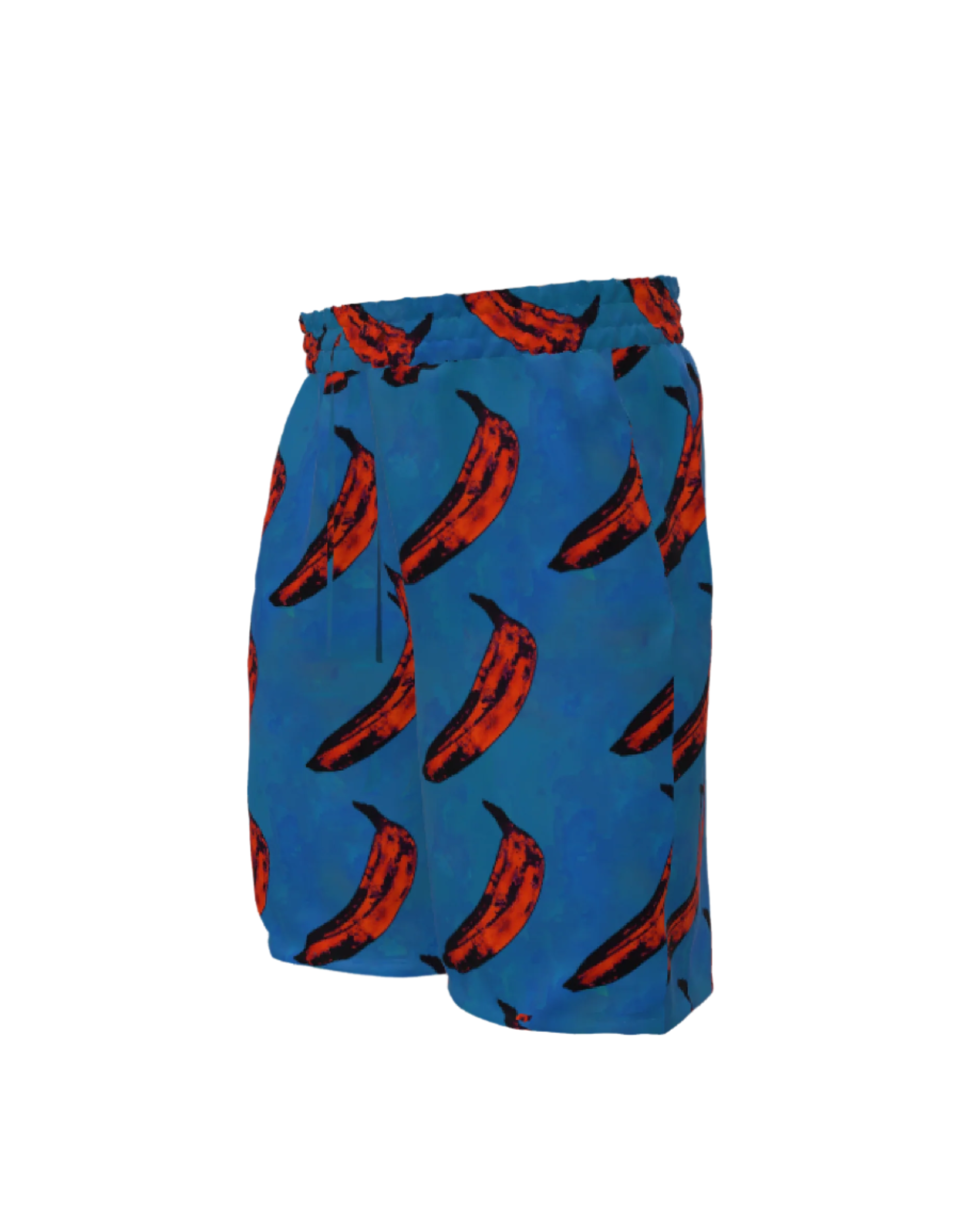 Warhol Blue Silk Shorts