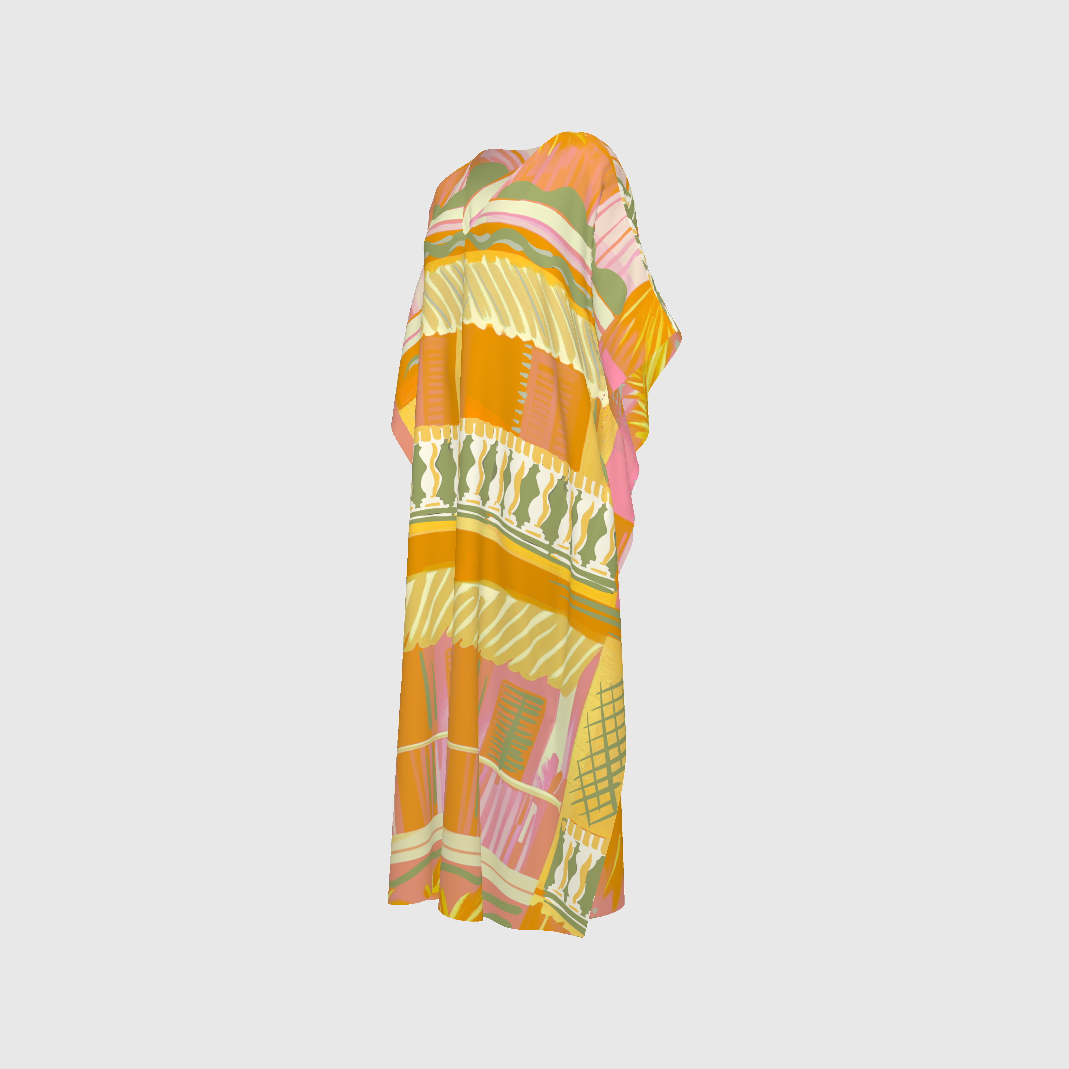 Tropical Print Caftan
