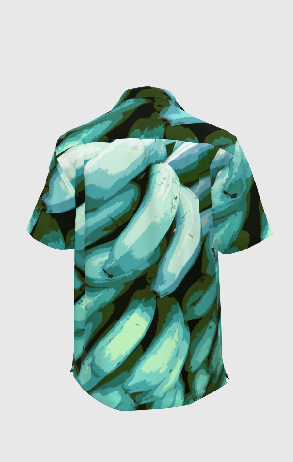 Turquoise Graphic Platano Vintage Collar Shirt