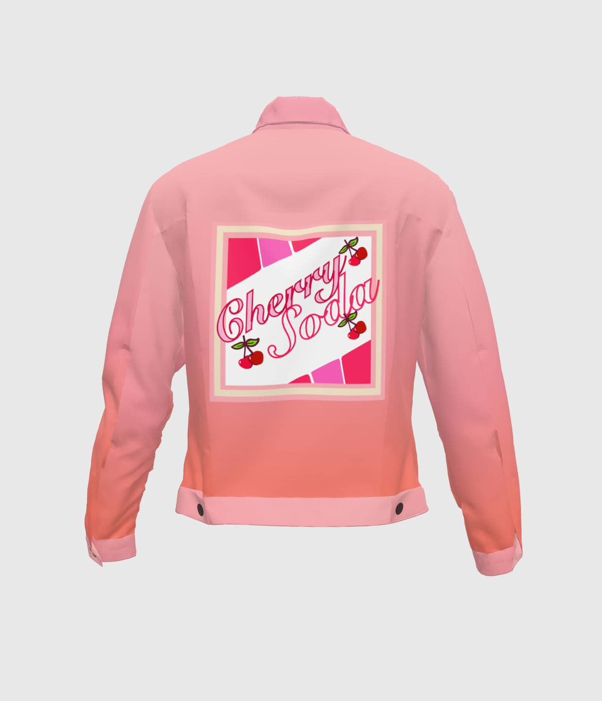 Womens Jean Jacket In Gradient Pink