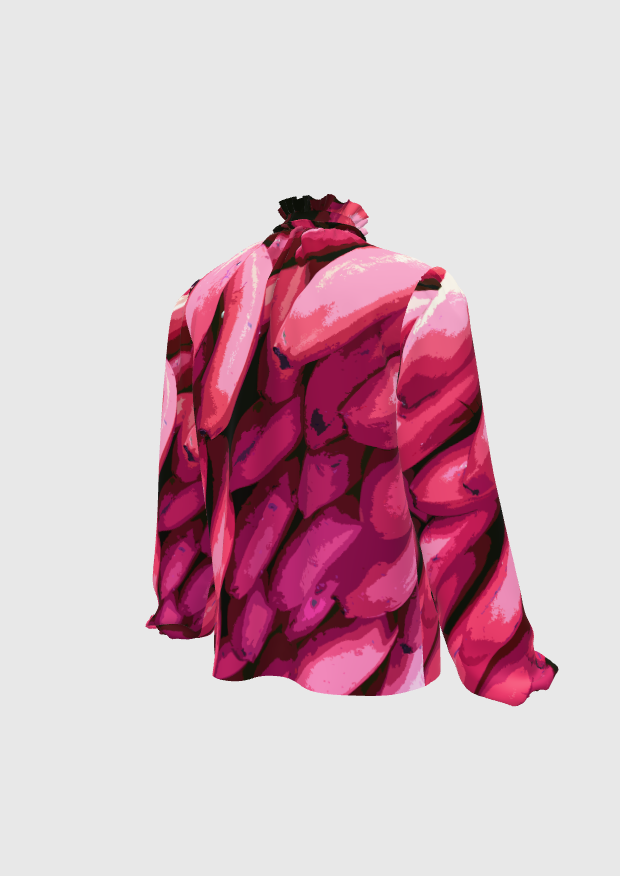 Hot Pink Graphic Platano Blouse