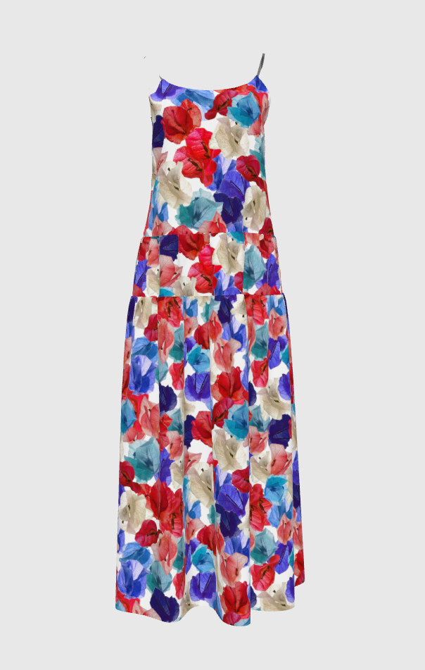 Trinitarias Silk Maxi Dress