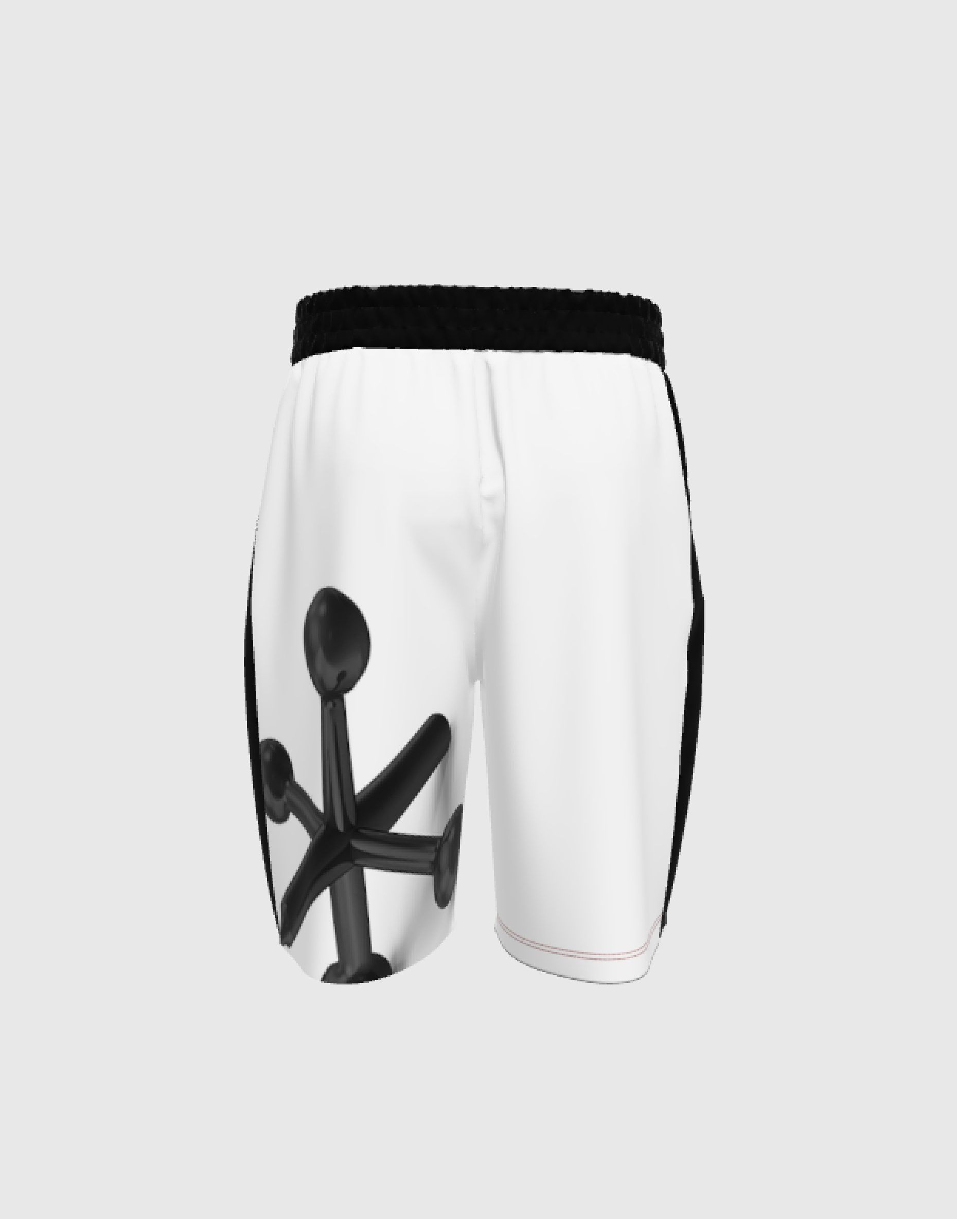 Men Short - Black Jack in Heavy French Terry Grey
