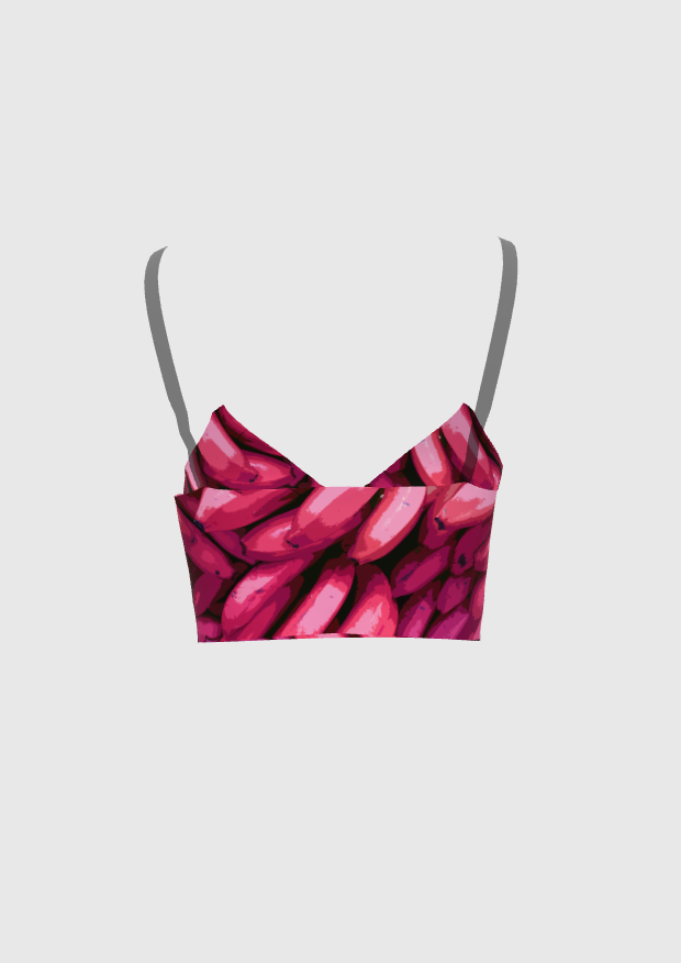 Hot Pink Graphic Platano Bralette