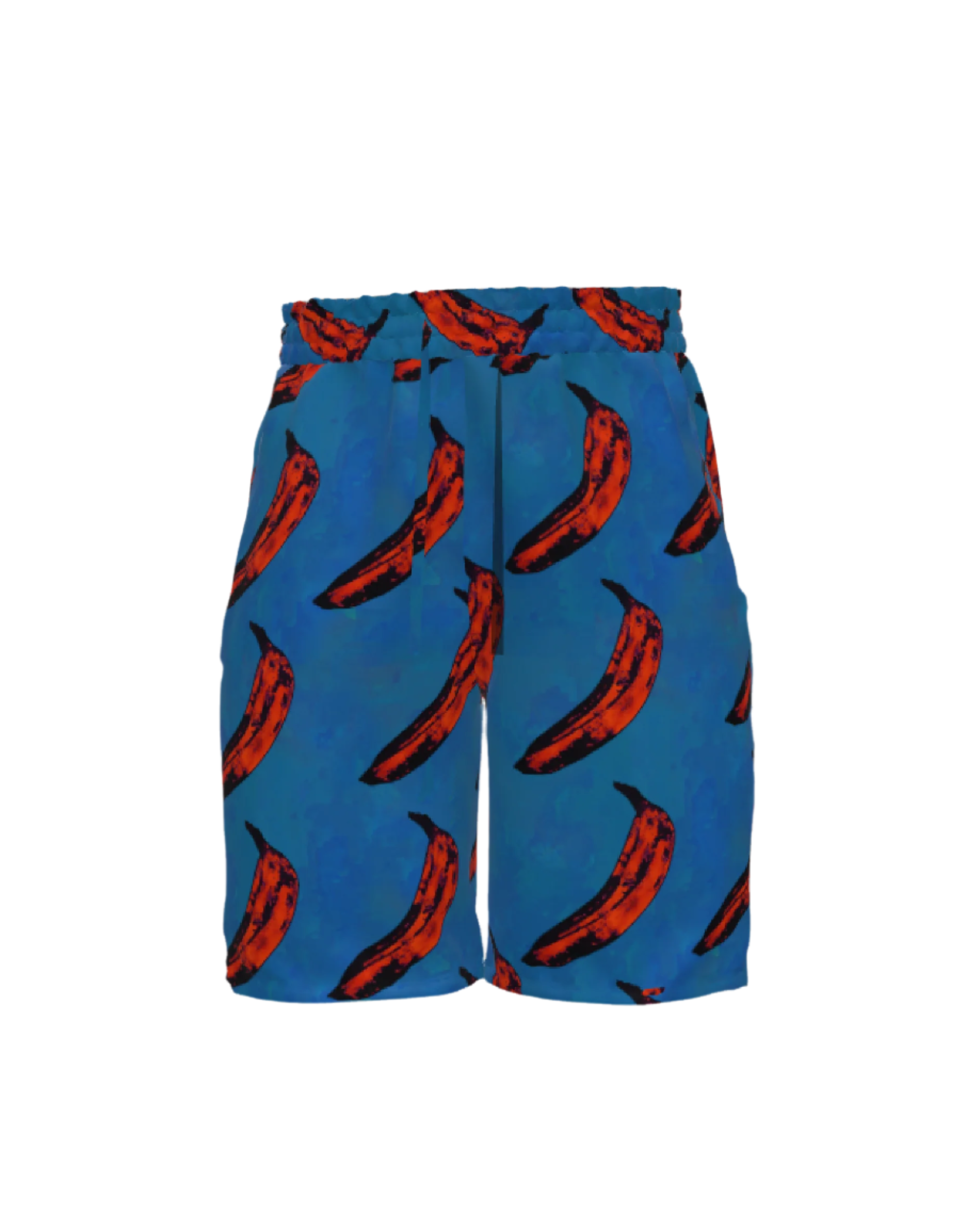 Warhol Blue Silk Shorts