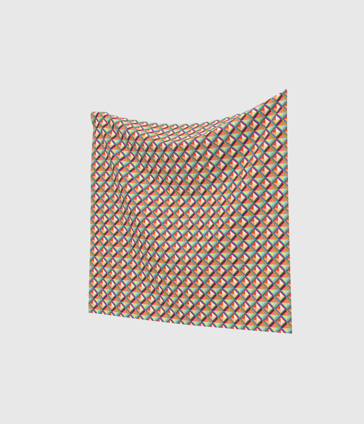 TRIANGULAR PRINT SCARF