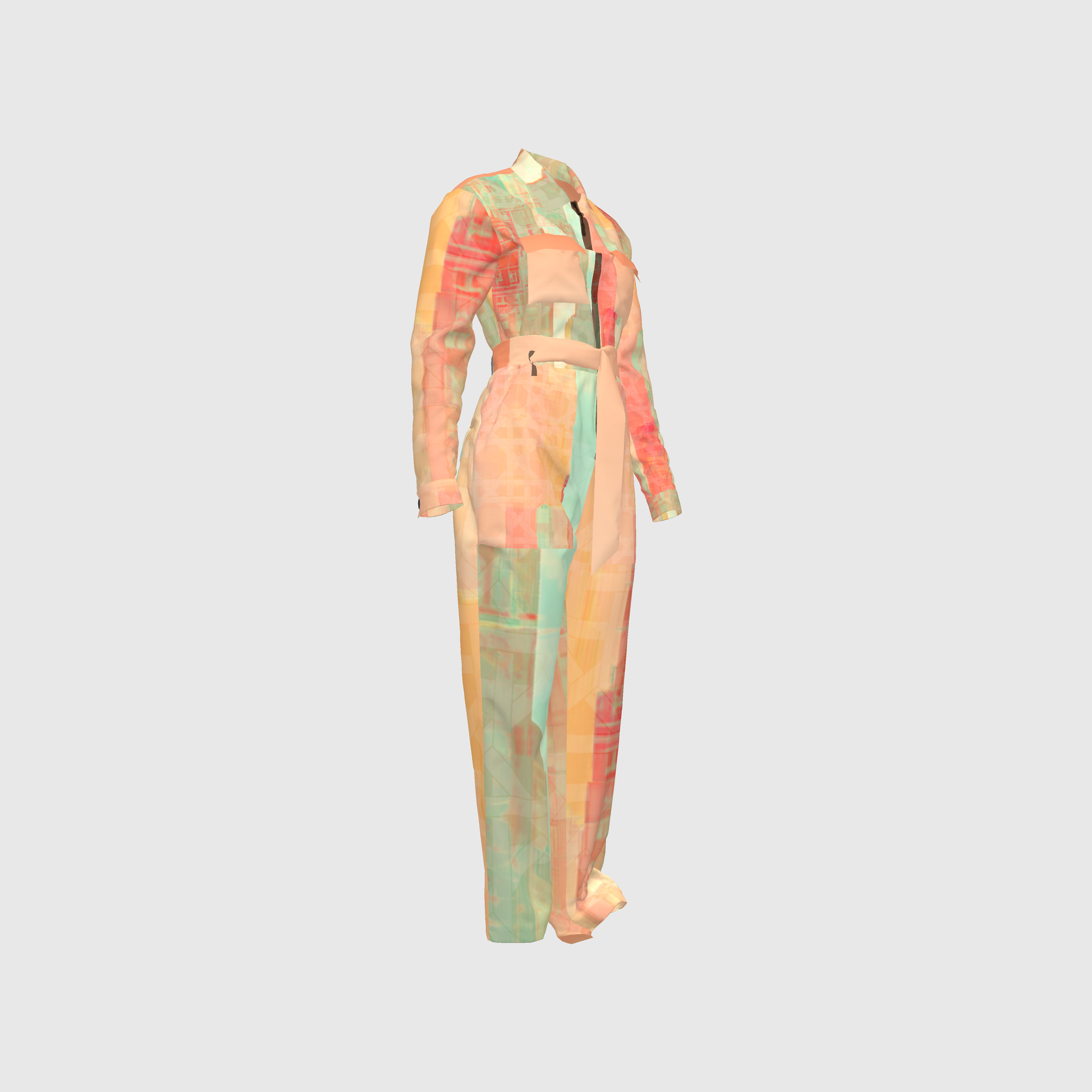 Pastel Rattan Metropolis Relax Fit Woven Jumpsuit