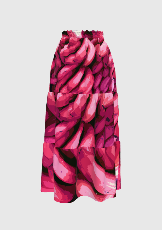 Hot Pink Graphic Maxi