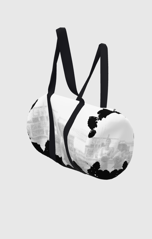 ‘Las vecinas en el Jardín’ Dither Duffle Bag in Black Beauty