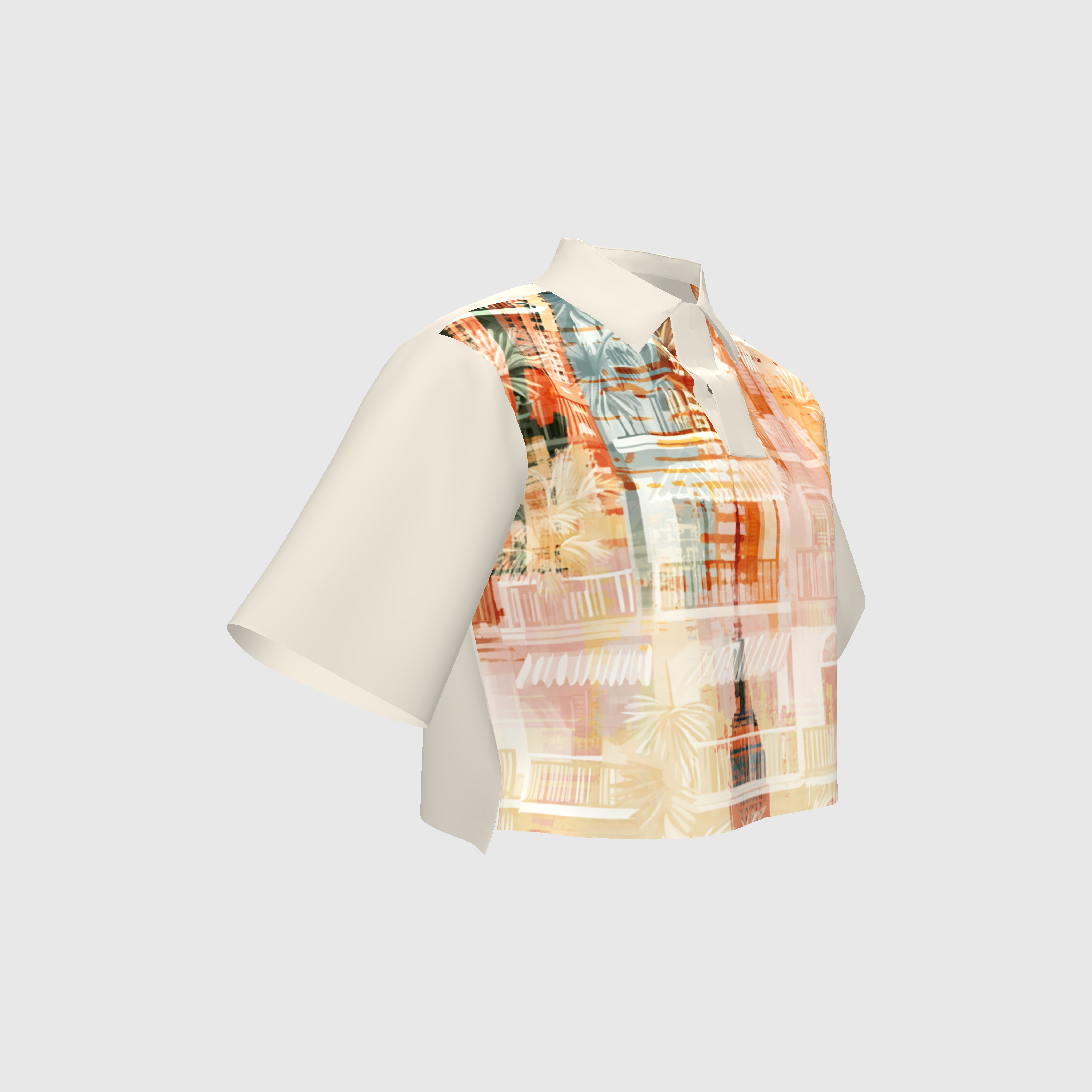 Boho Palm Metropolis Rugby Polo