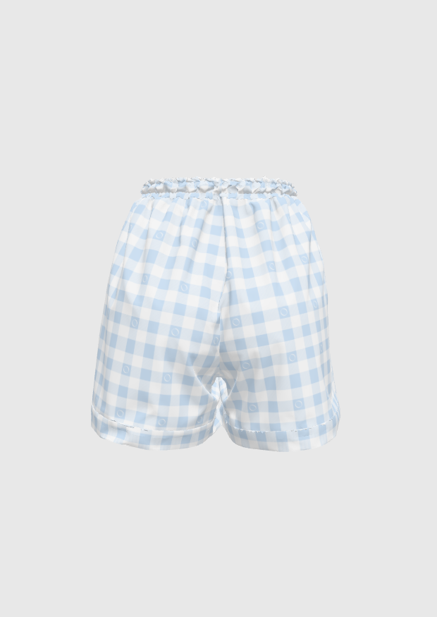 Blue Gingham Shorts