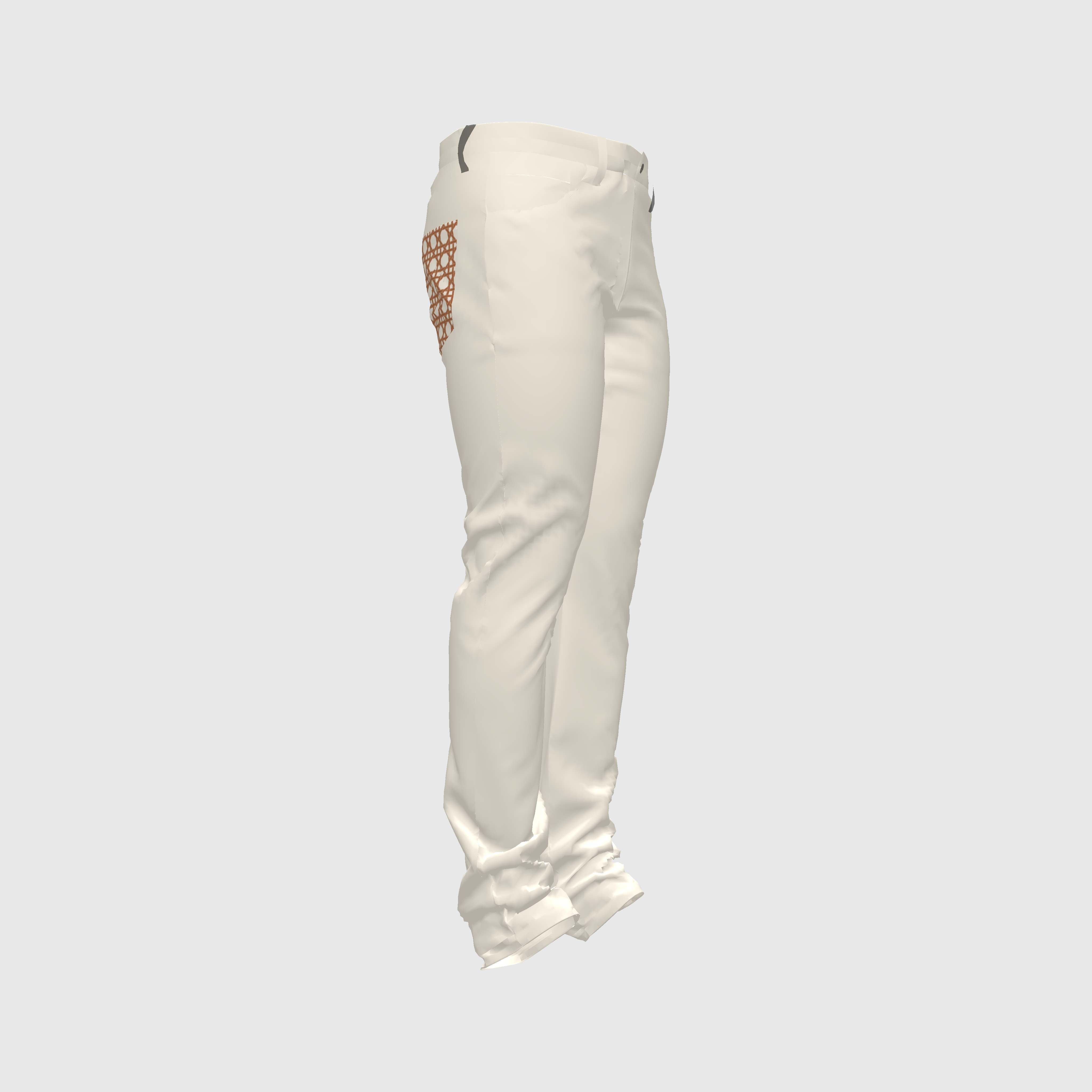 Men's White and Rattan Slim Jeans
