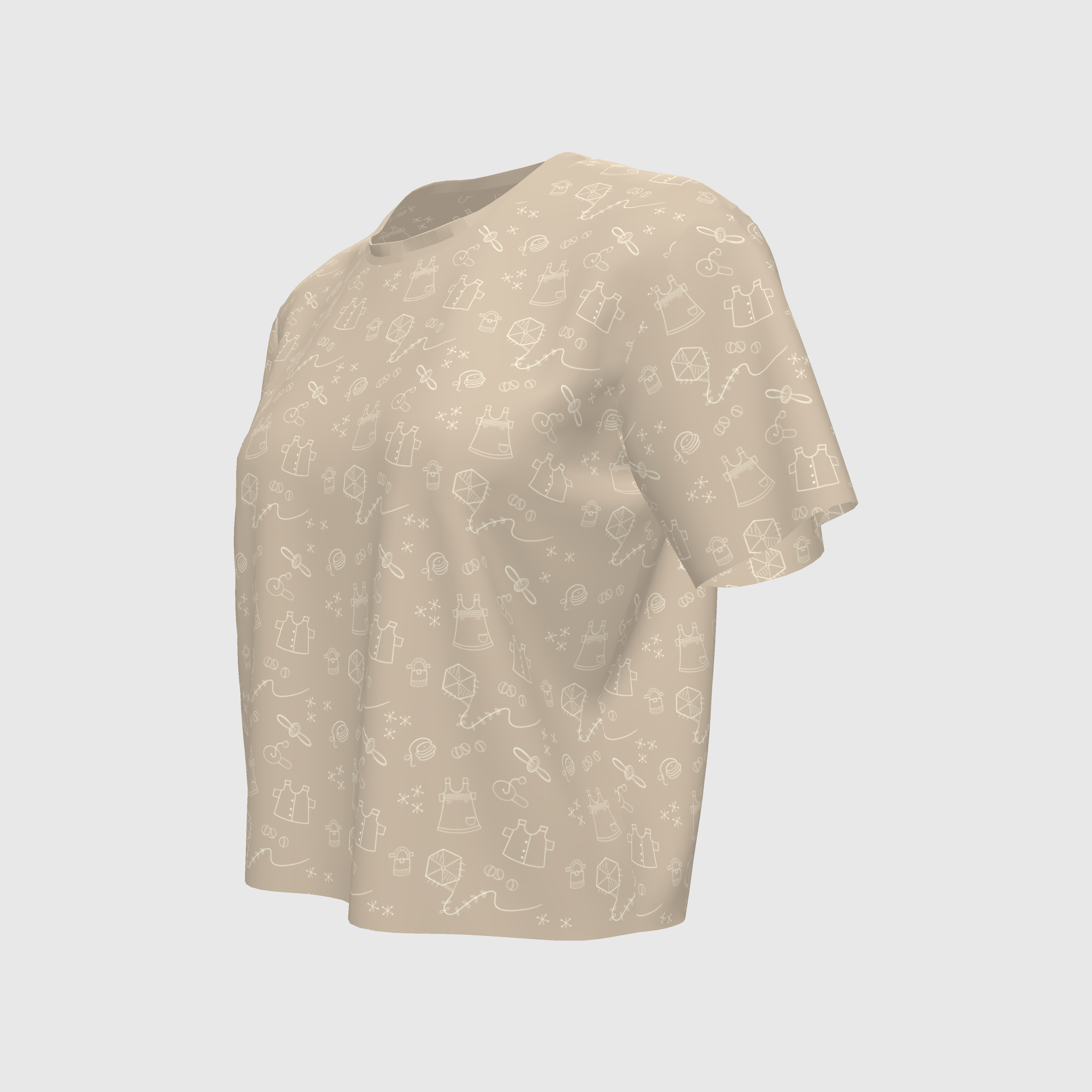 Women's Boxy Cropped T- shirt