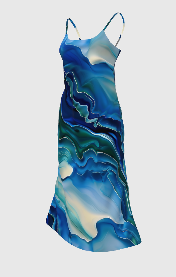 Shades of Blue Slip Dress