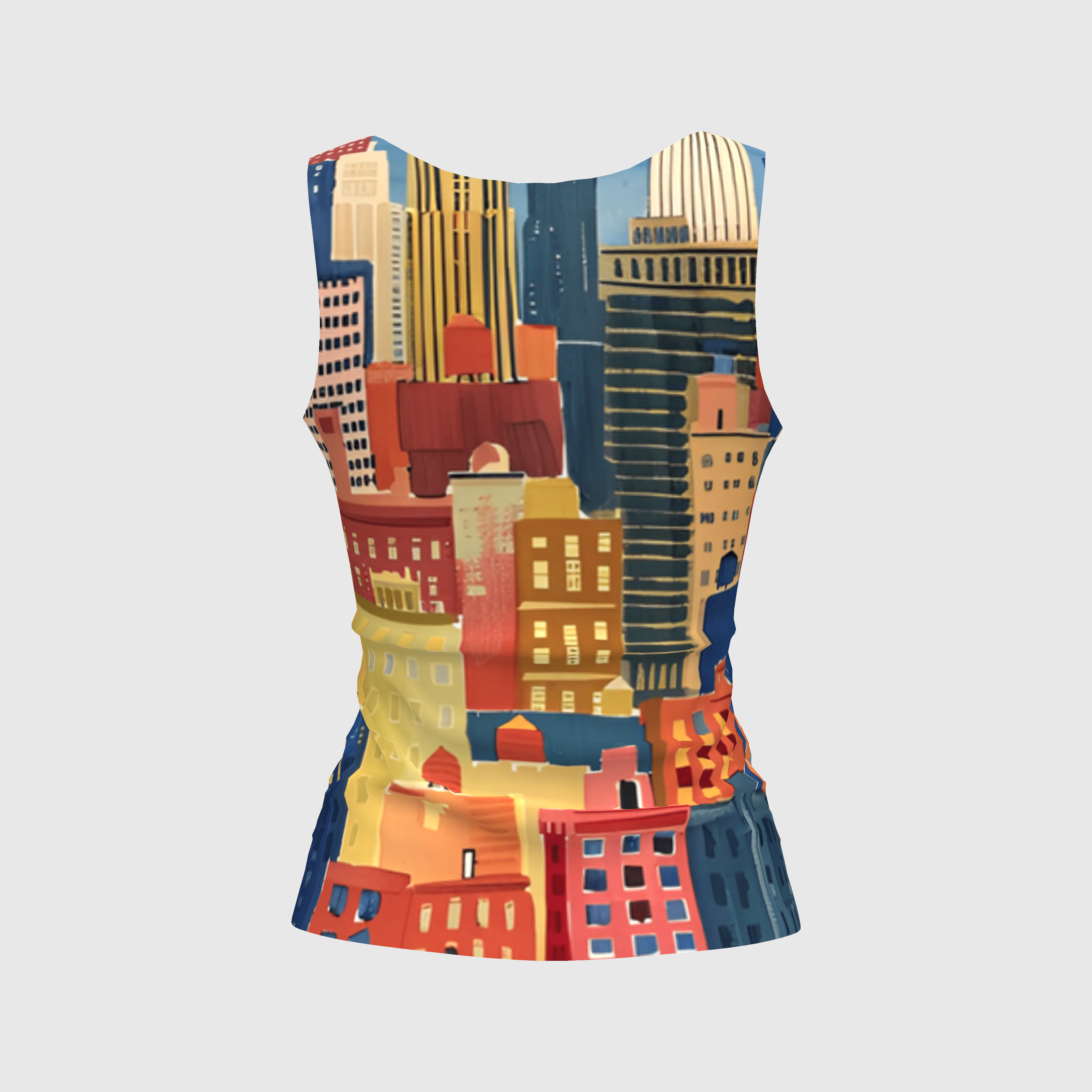 The City Print Fitted Tank Top