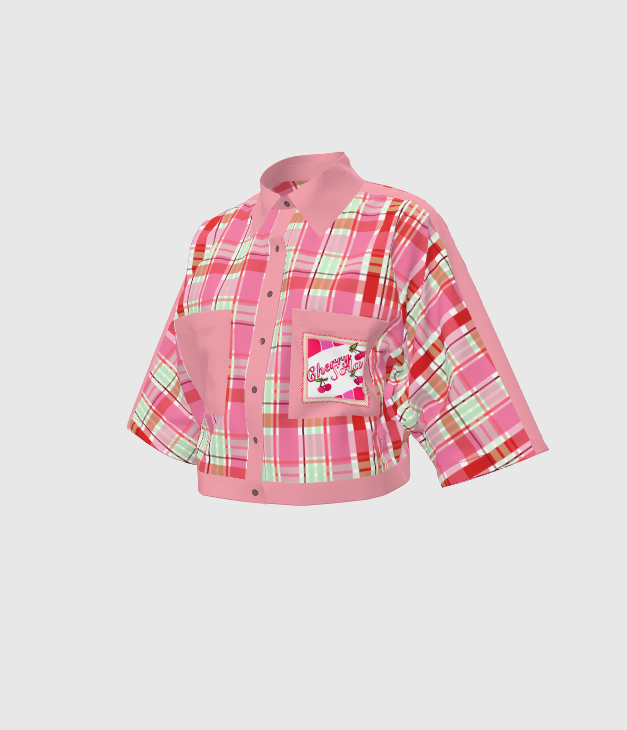 Cherry Soda Kimono Sleeve Shirt