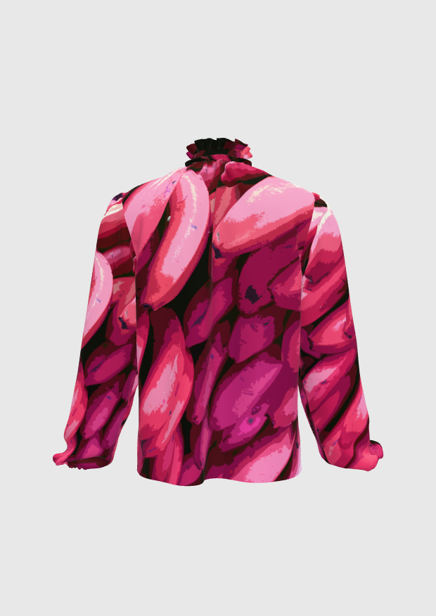 Hot Pink Graphic Platano Blouse