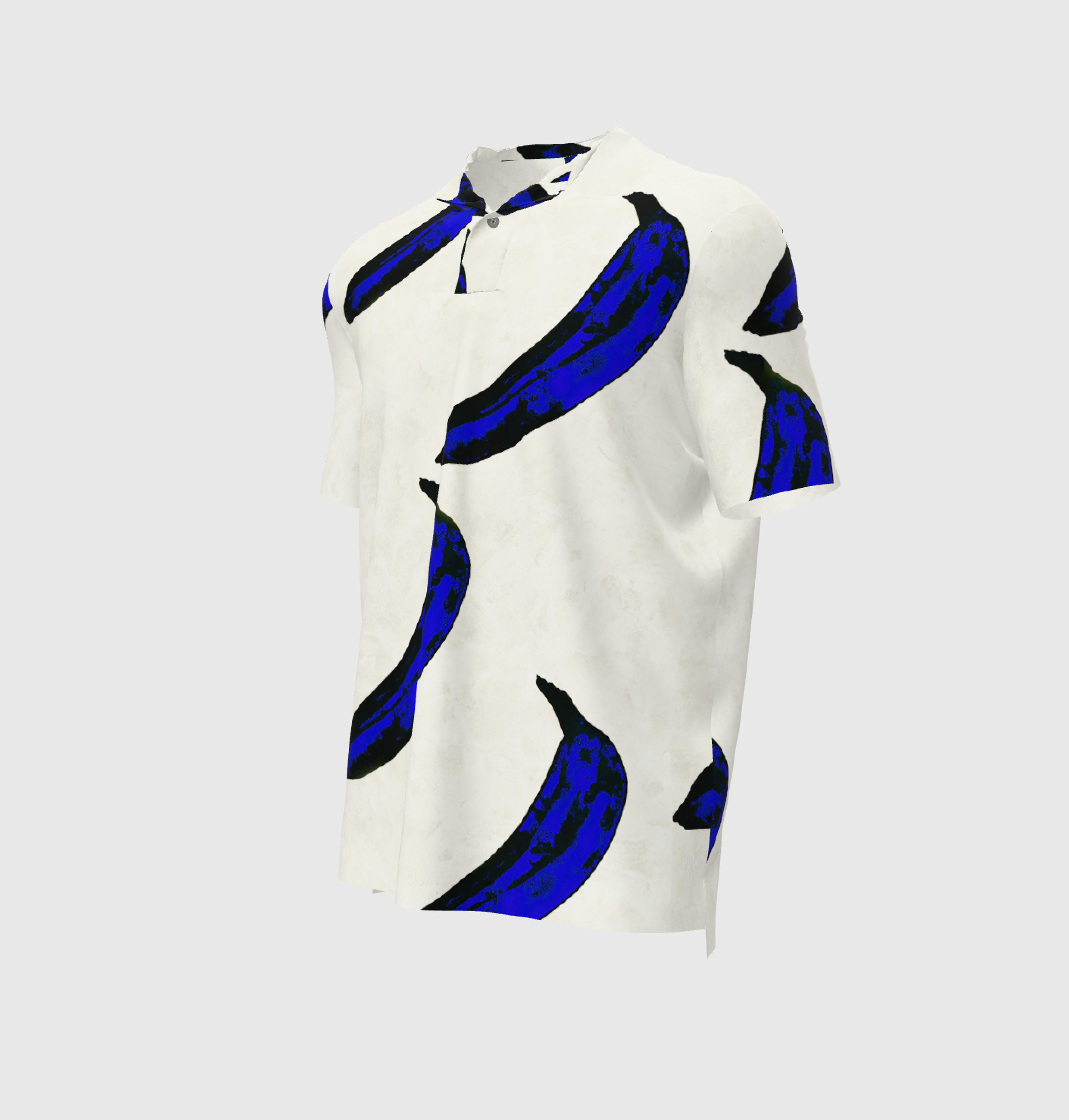 Cream Warhol Pique Blue Platano Polo