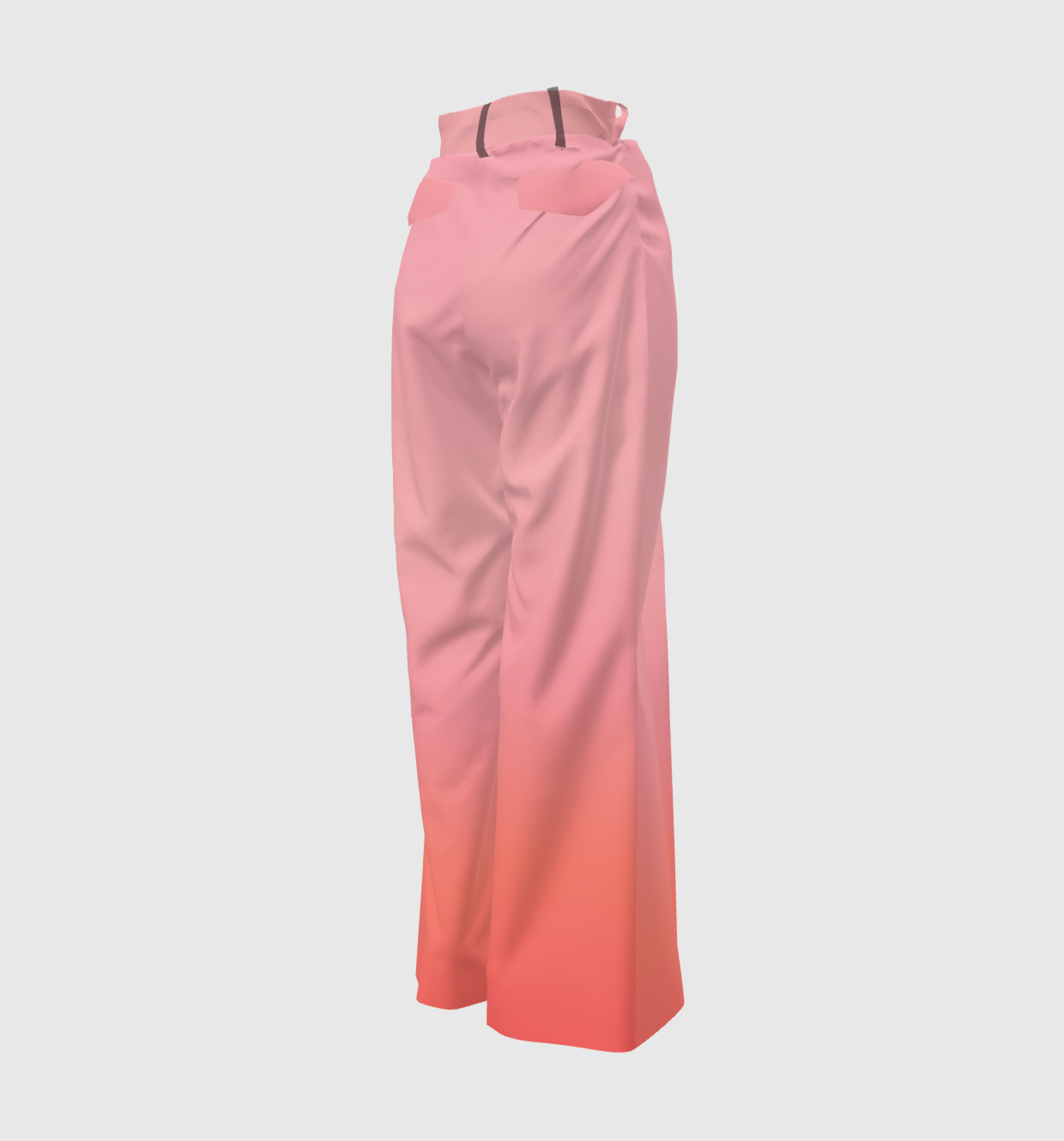 Womens Full Leg Pleated Pant In Gradient Pink