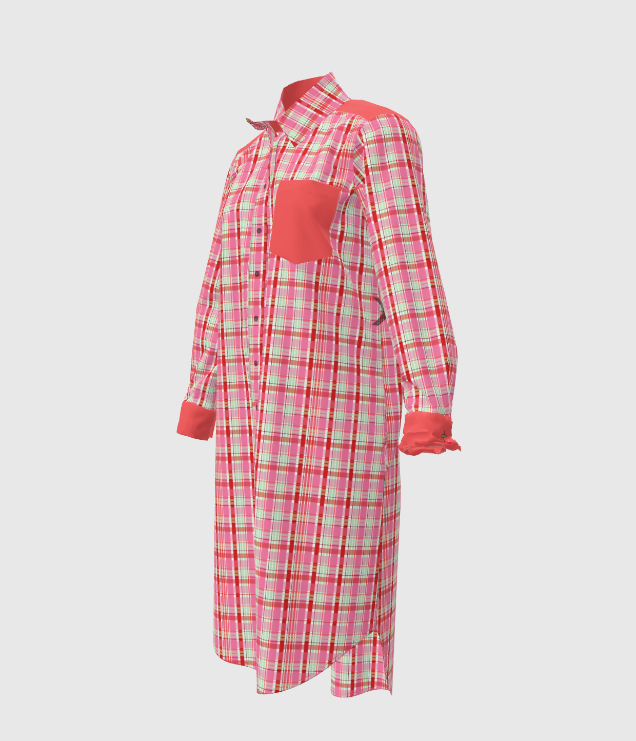 Cherry Soda Plaid Shirt Dress
