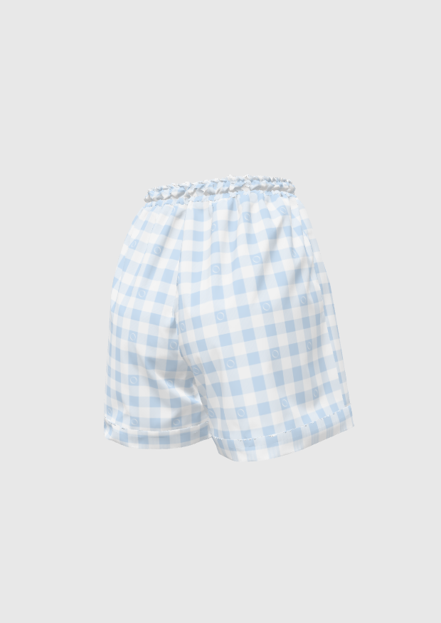 Blue Gingham Shorts