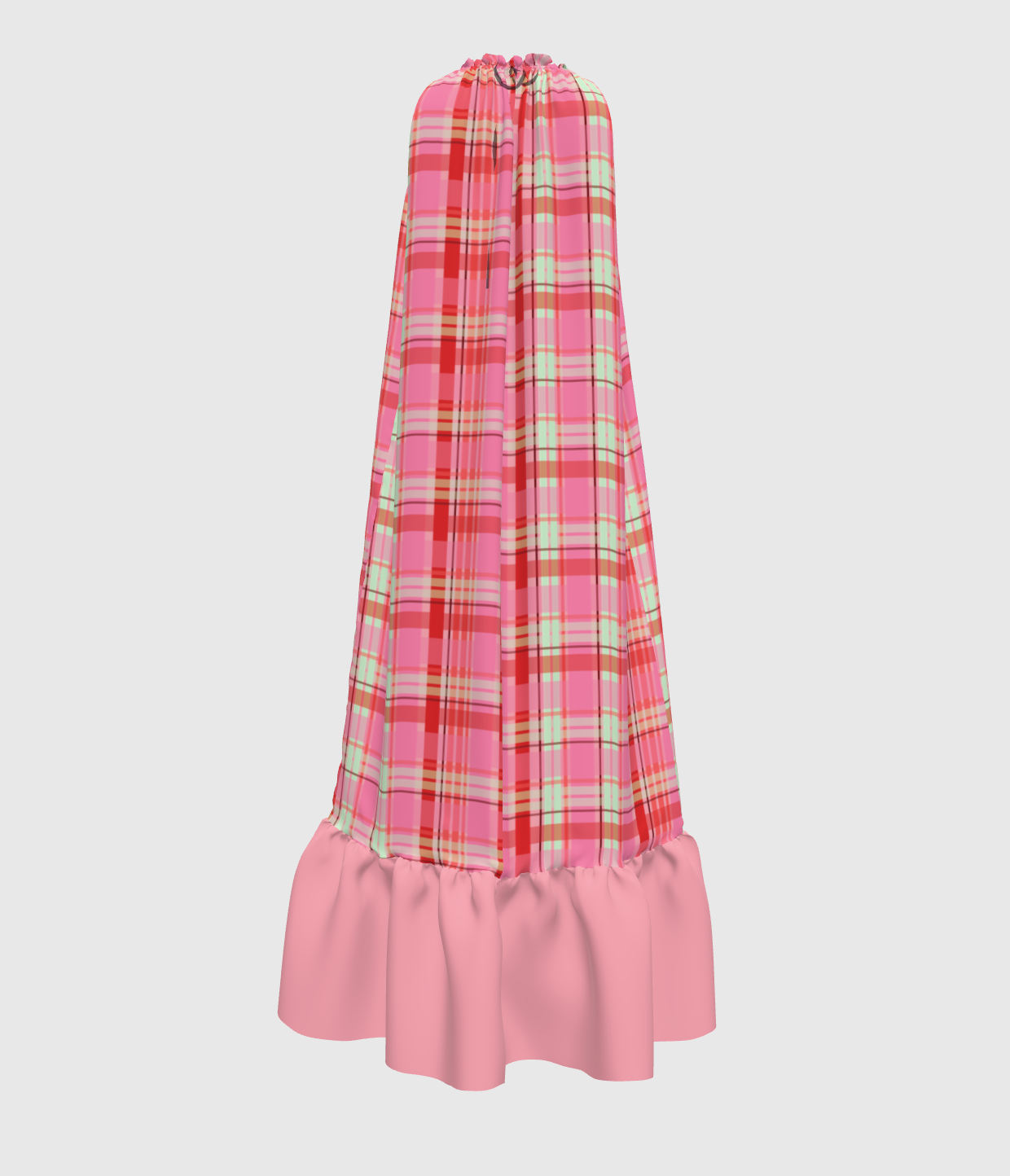 Cherry Soda Plaid Halter Dress