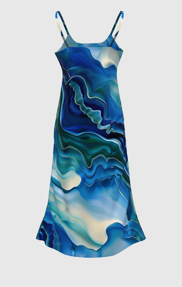 Shades of Blue Slip Dress