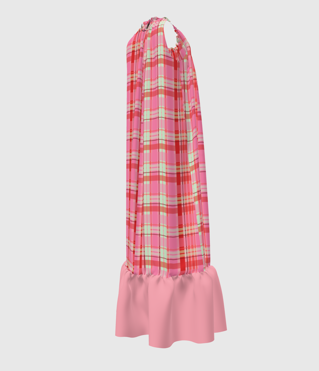 Cherry Soda Plaid Halter Dress