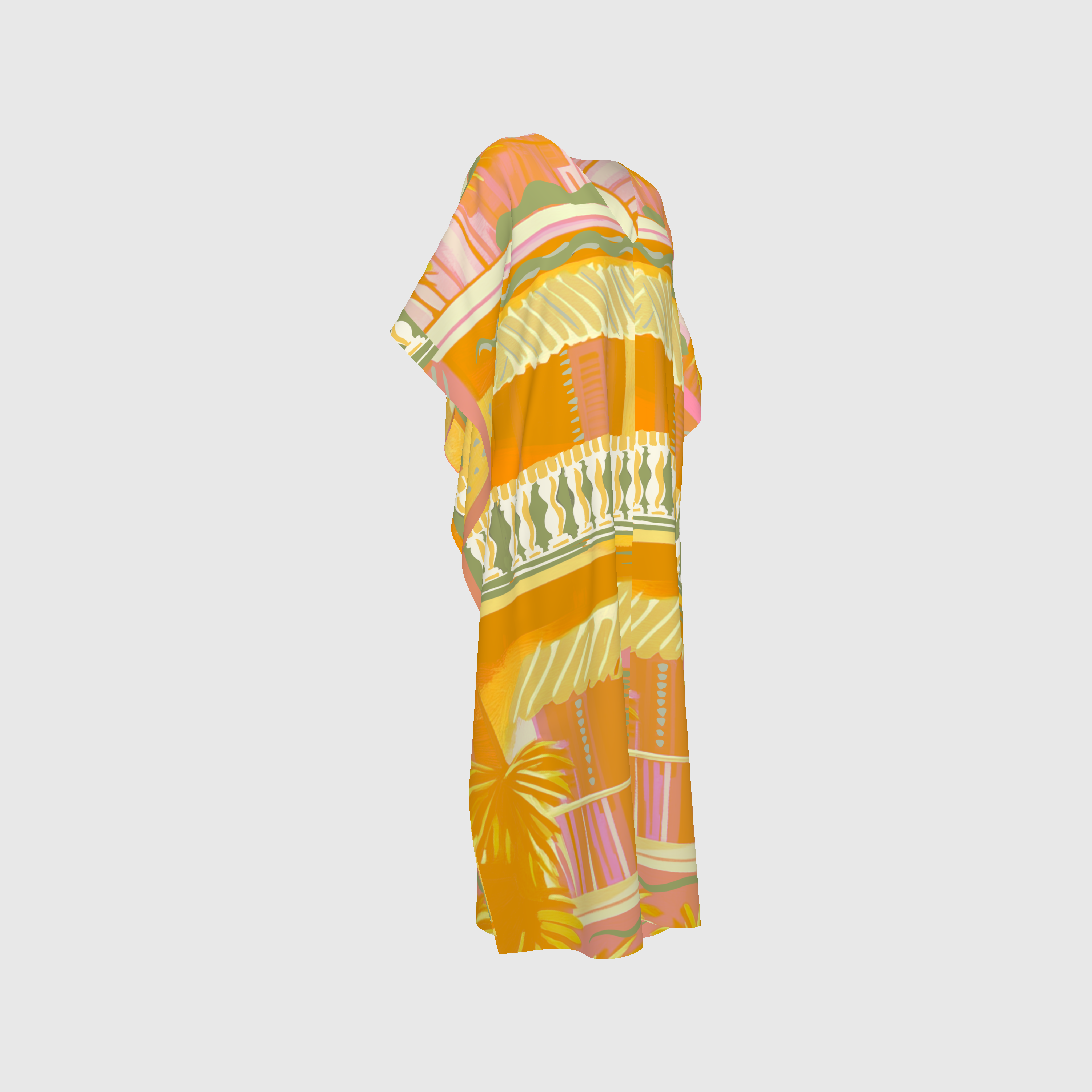 Tropical Print Caftan