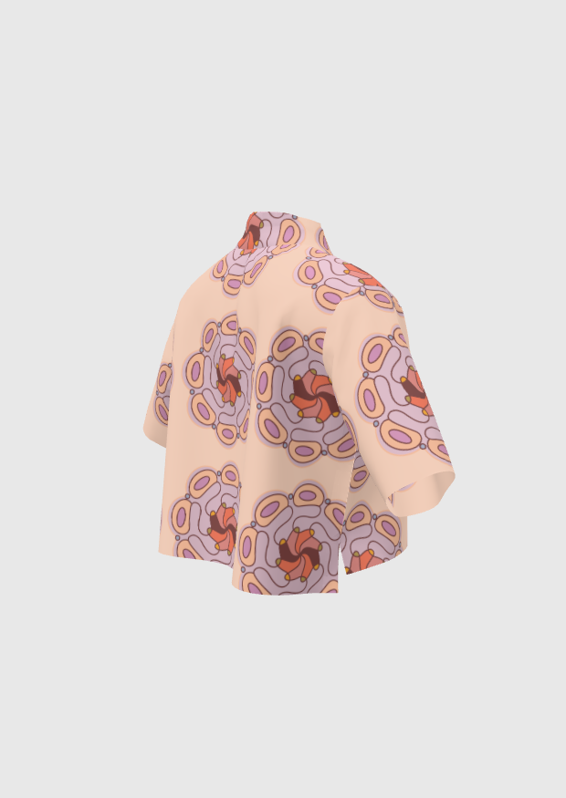 Doodle Medallion Crop Shirt