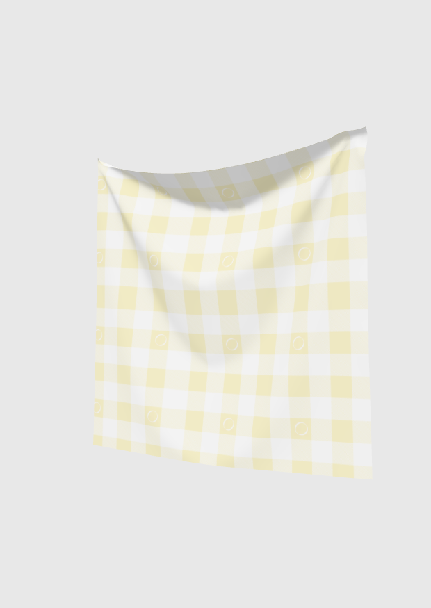 Yellow Gingham Scarf