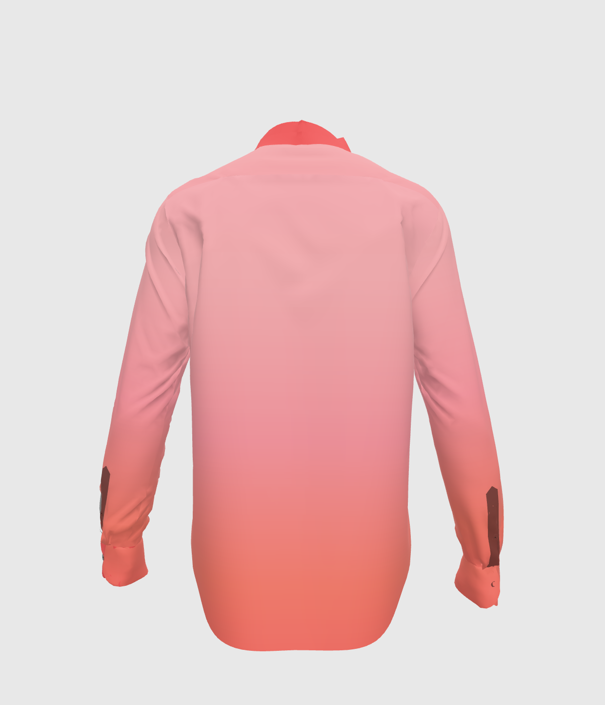 Unisex French Placket Button Up Shirt In Gradient Pink