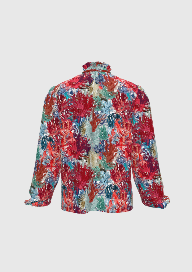 Coral Voile Blouse