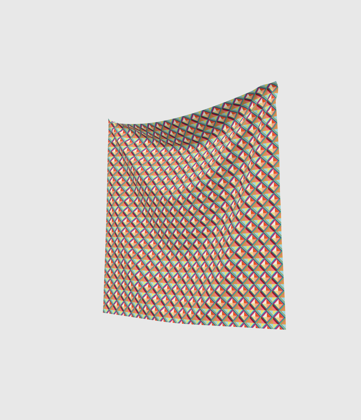 TRIANGULAR PRINT SCARF