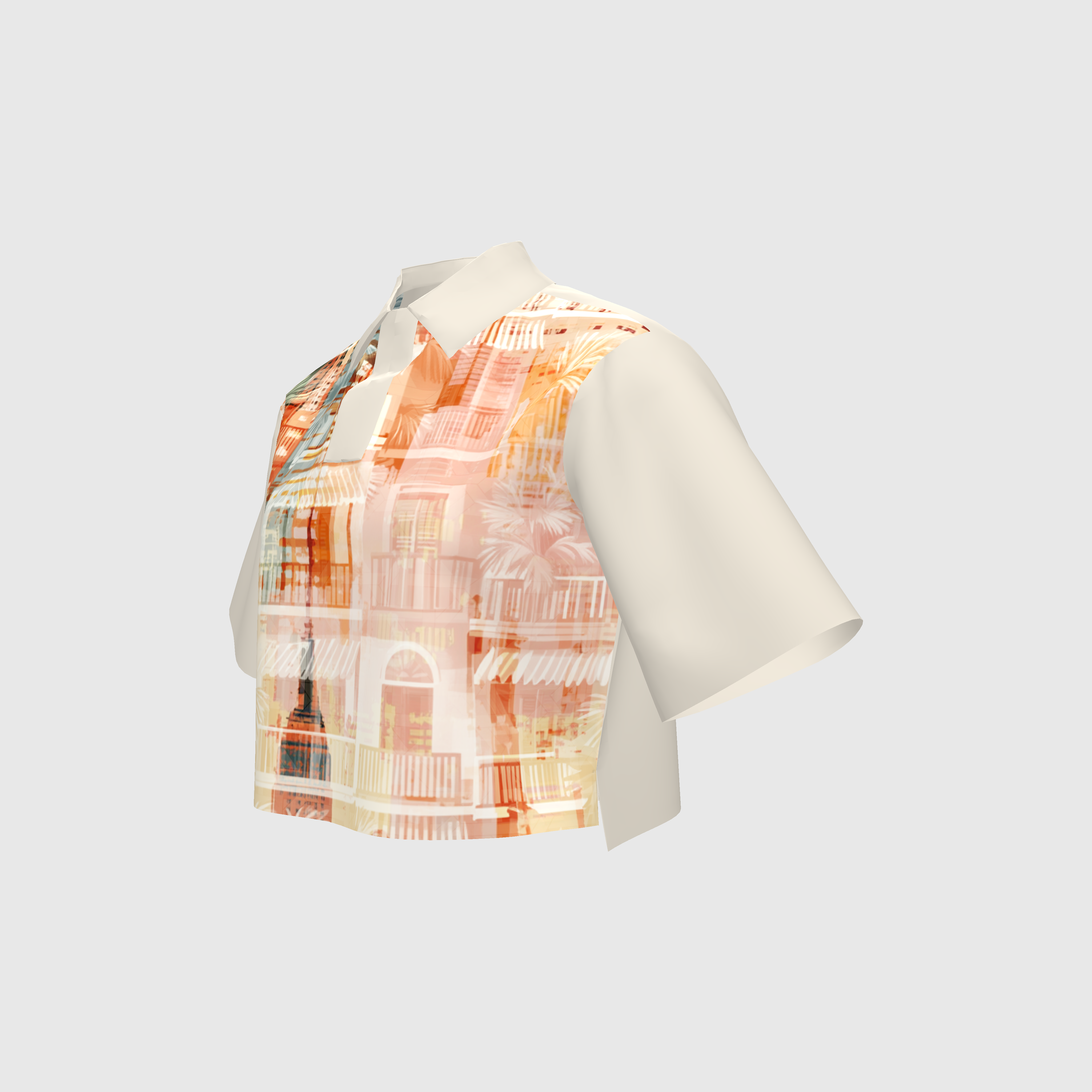 Boho Palm Metropolis Rugby Polo