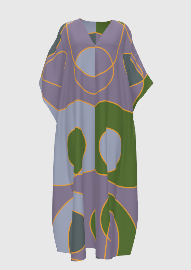 Doodle Grape Caftan