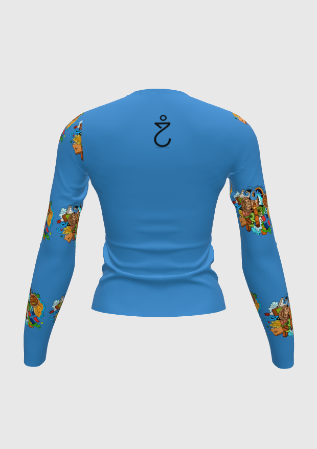 Color Block Tropical Design T-shirt