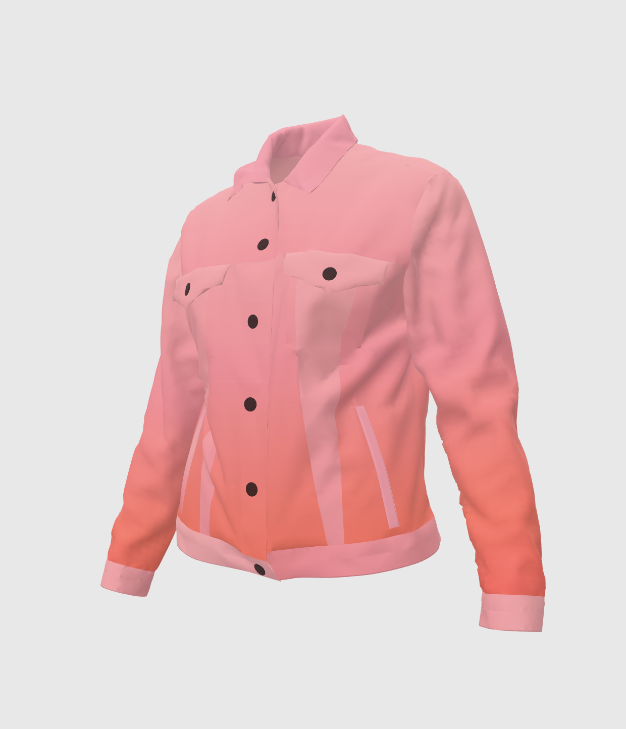 Womens Jean Jacket In Gradient Pink