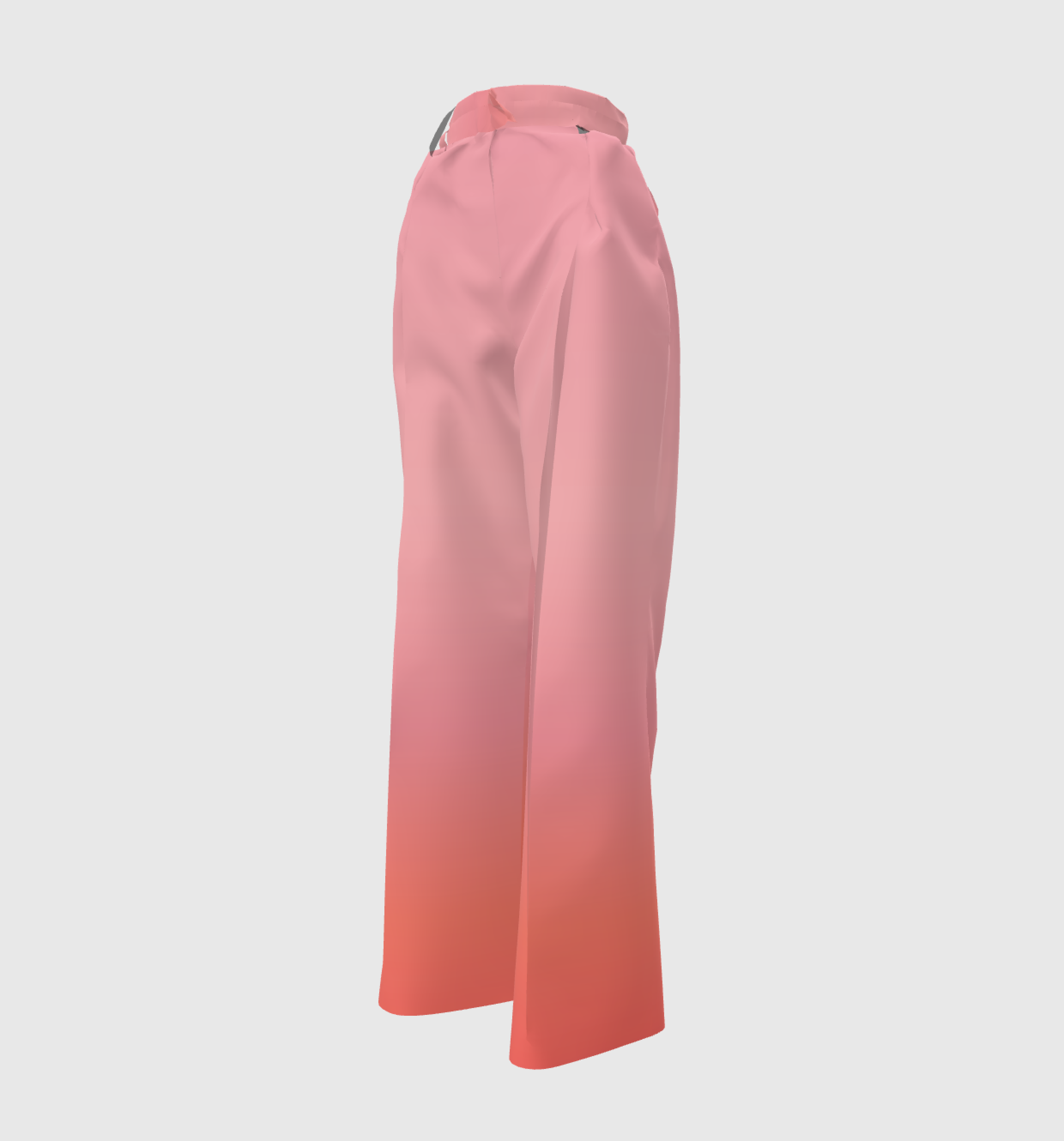 Womens Full Leg Pleated Pant In Gradient Pink