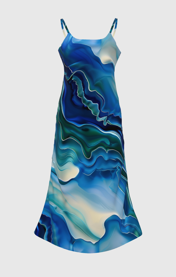 Shades of Blue Slip Dress
