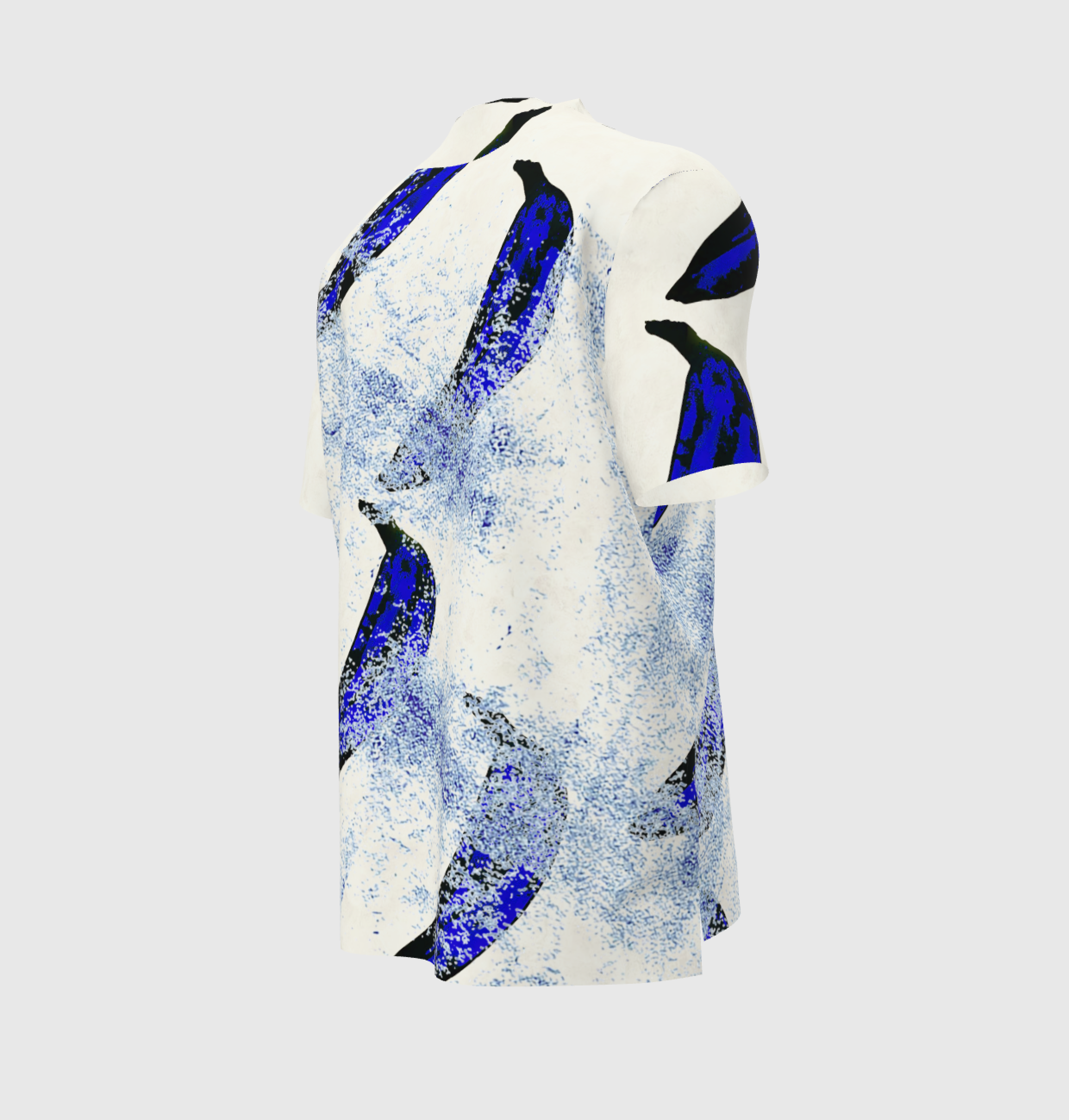 Warhol Blue Splatter Pique Polo