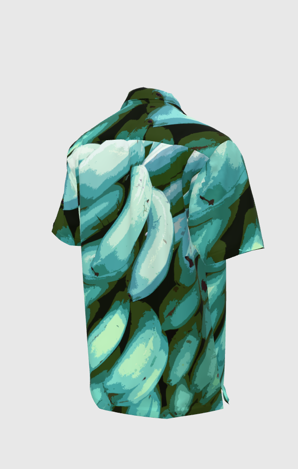 Turquoise Graphic Platano Vintage Collar Shirt