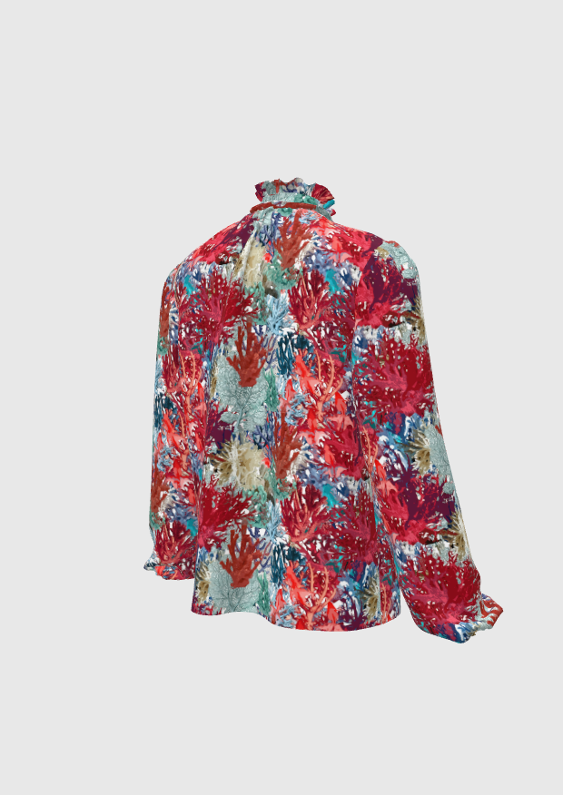 Coral Voile Blouse