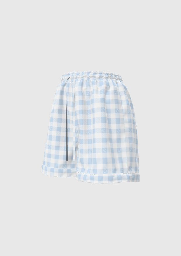 Blue Gingham Shorts